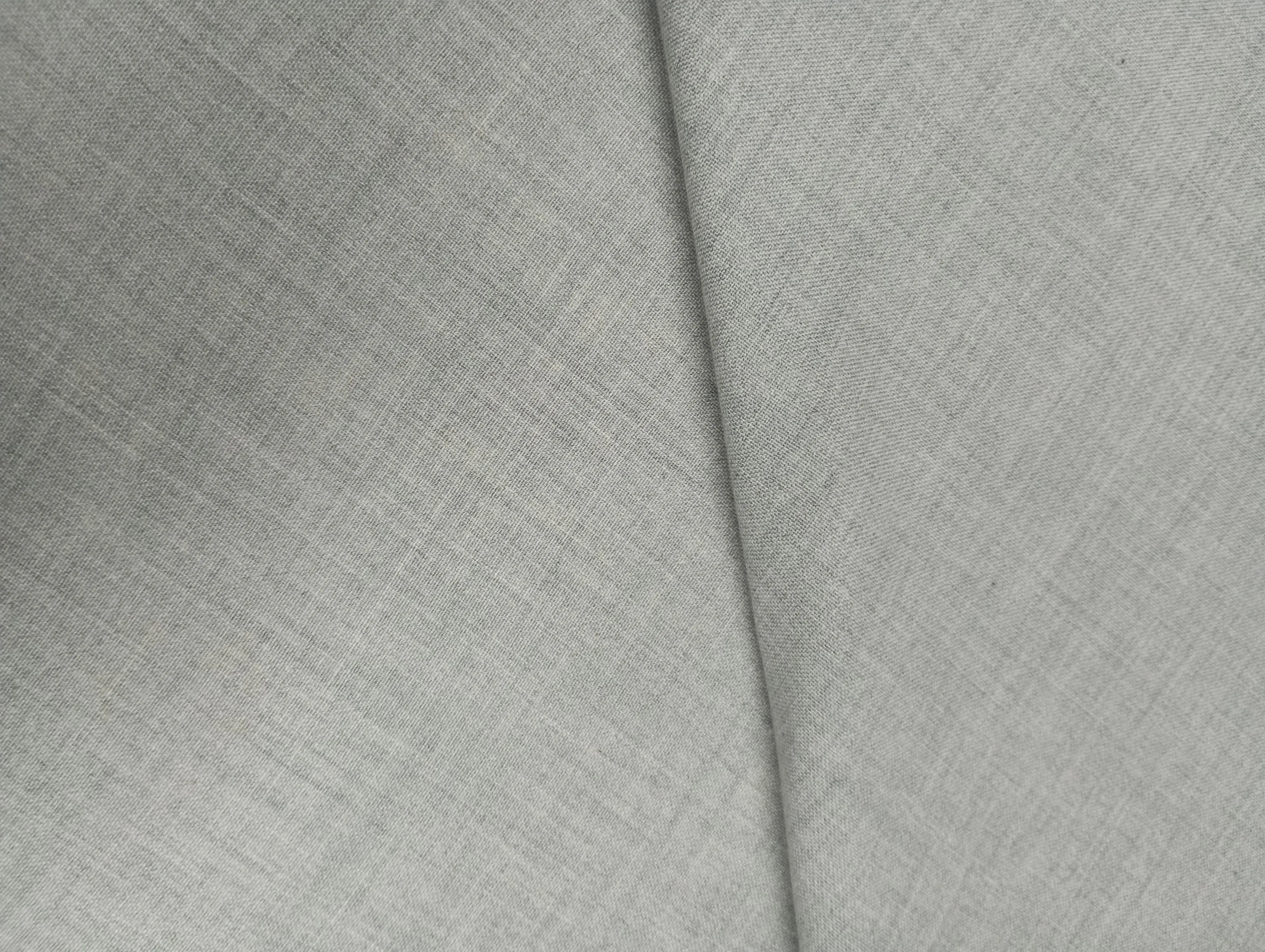Light Gray Plain Cotton Yarn Dyed Fabric