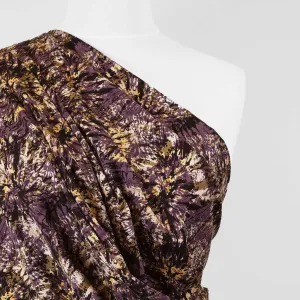 Lima - Mauve Firework Stretch Viscose Woven Twill Fabric Sample