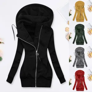 Long Zipper Hooded Winter Jacket