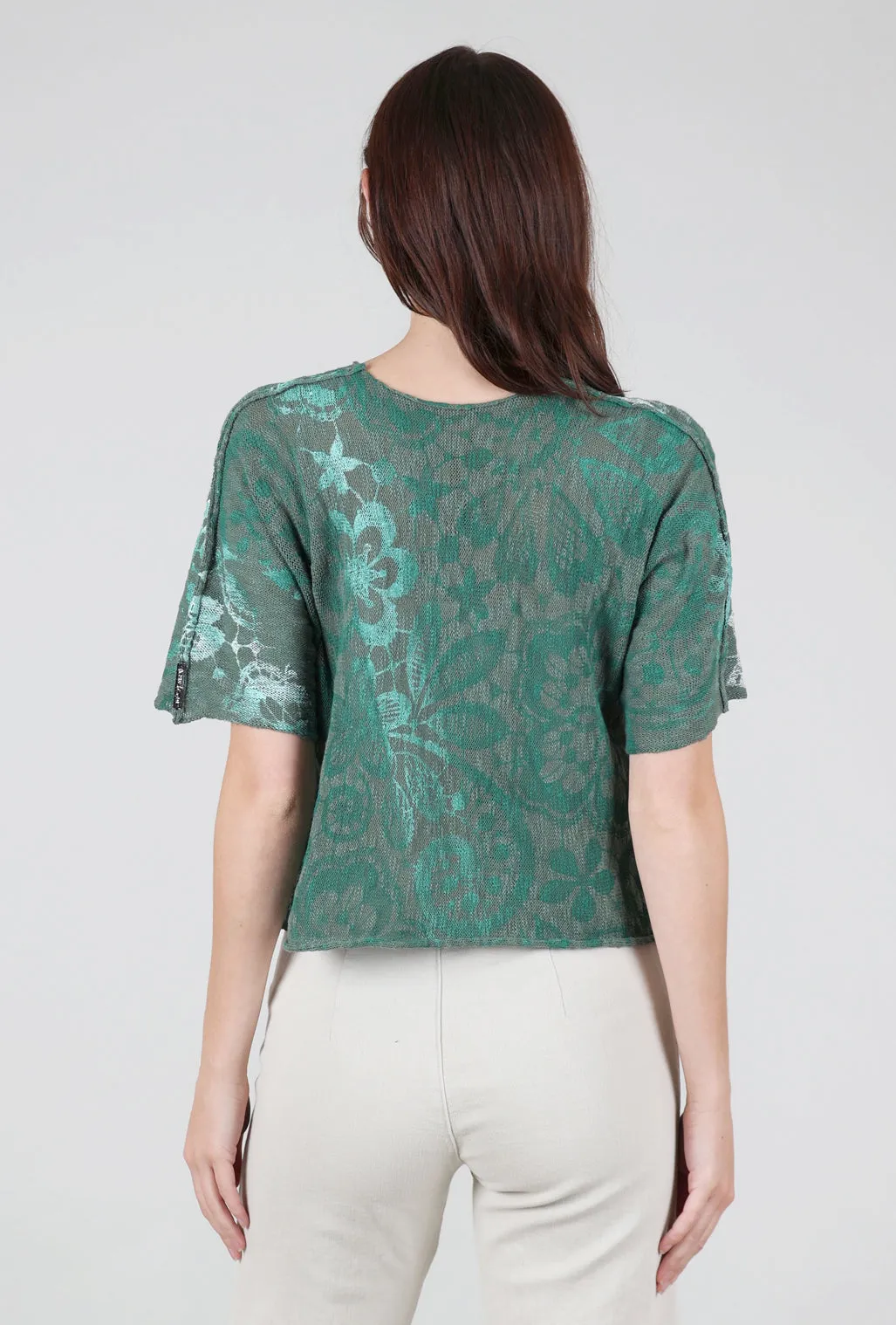Louie Ombre Lace Sweater, Sage