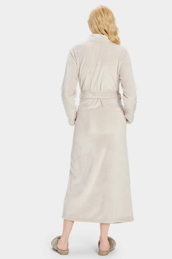 MARLOW Double-Face Fleece Robe in Moonbeam
