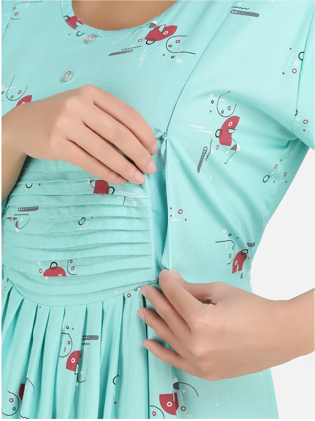 Maternity Dress with Smiley print