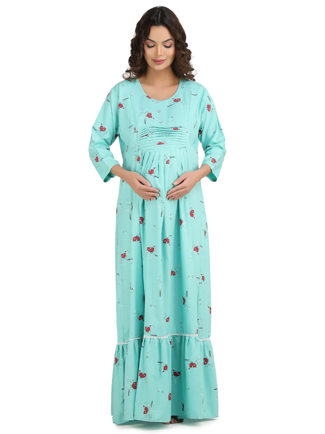 Maternity Dress with Smiley print