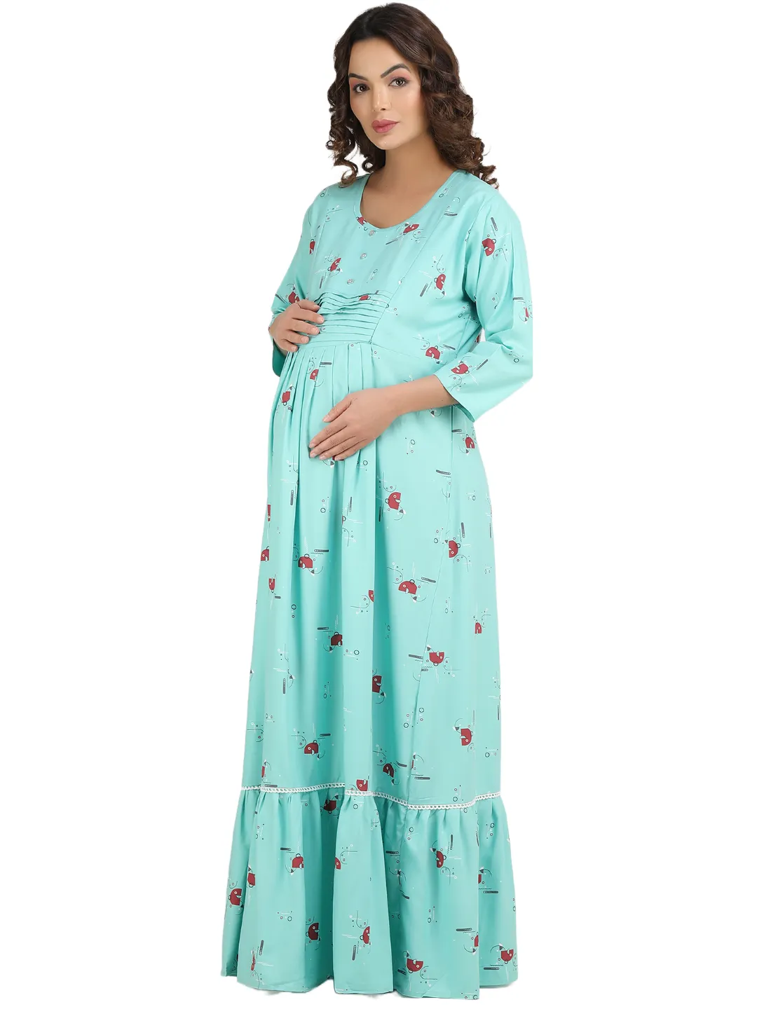 Maternity Dress with Smiley print