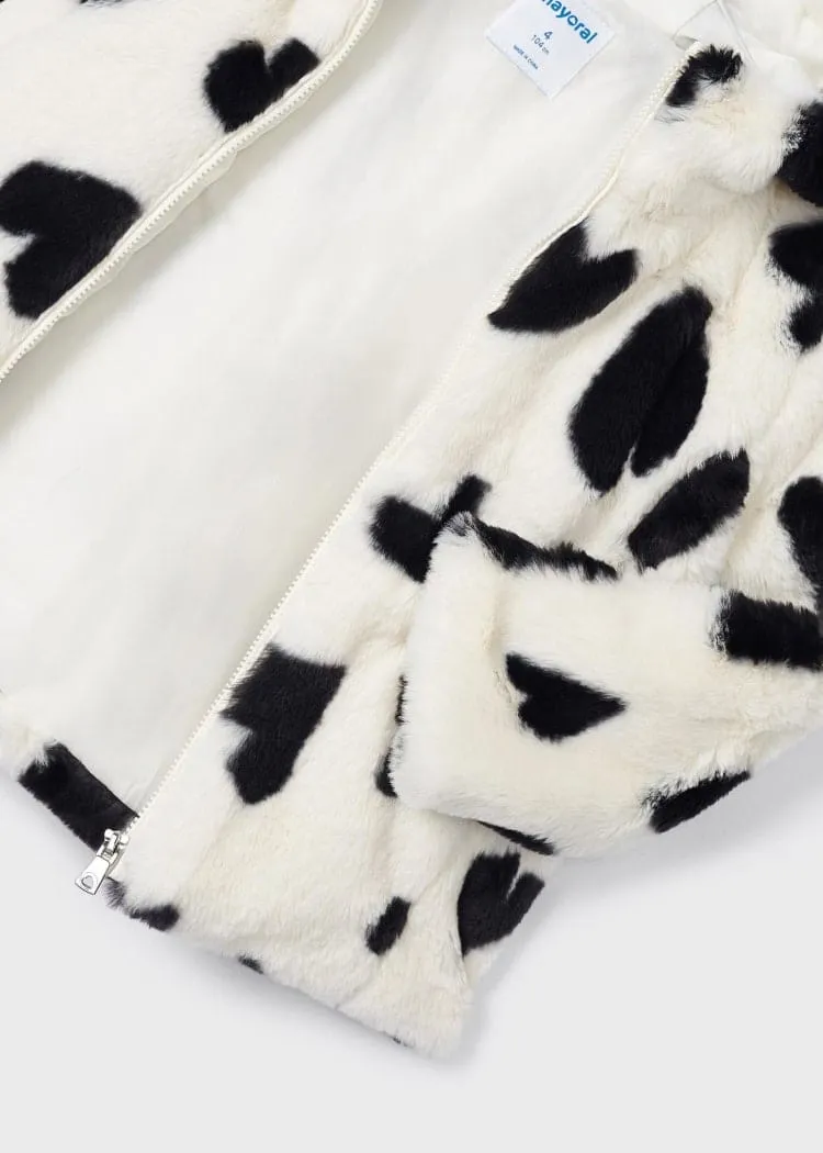 Mayoral Faux Fur Hooded Coat