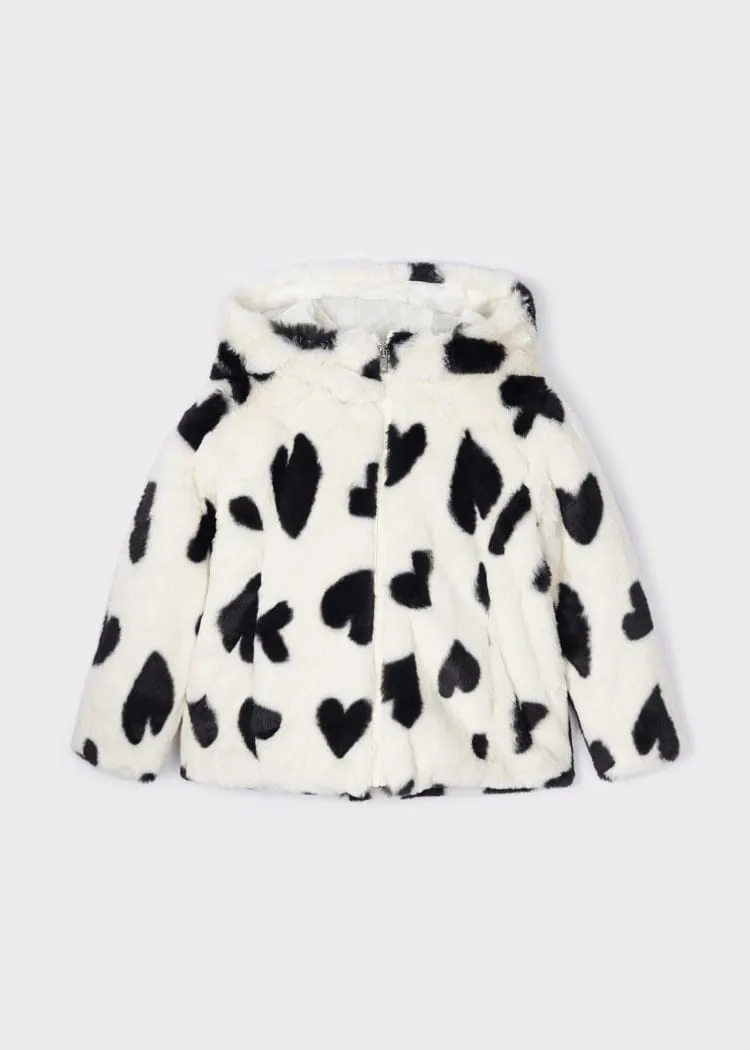 Mayoral Faux Fur Hooded Coat