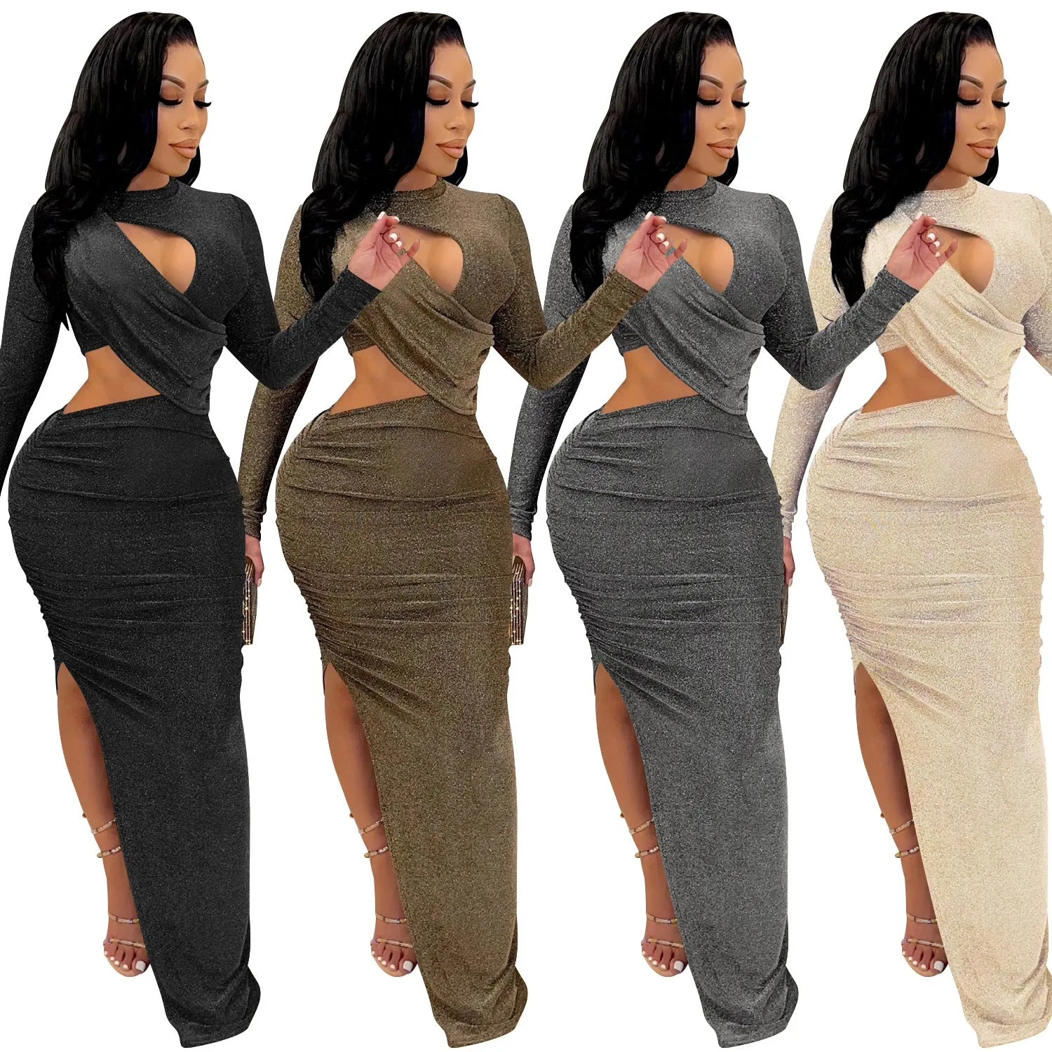 MB FASHION SPARKLE GLITTER MAXI DRESS MB5550 PRE-ORDER