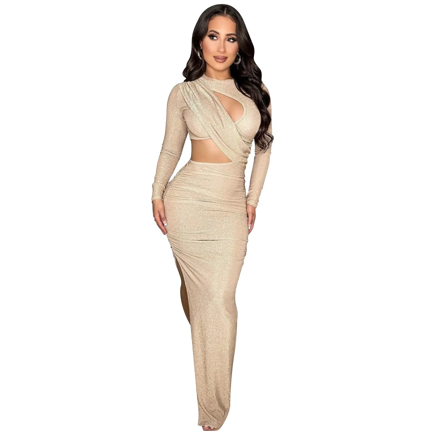 MB FASHION SPARKLE GLITTER MAXI DRESS MB5550 PRE-ORDER