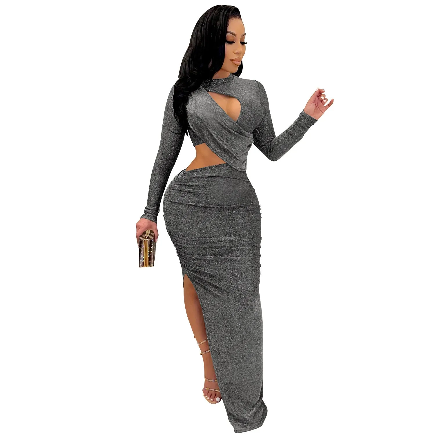 MB FASHION SPARKLE GLITTER MAXI DRESS MB5550 PRE-ORDER