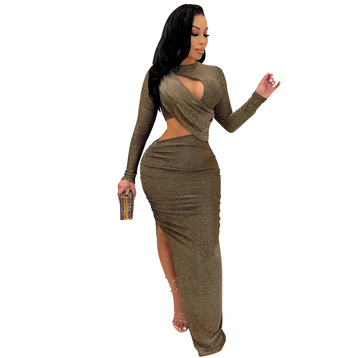 MB FASHION SPARKLE GLITTER MAXI DRESS MB5550 PRE-ORDER