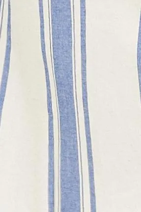 Medina Stripe Oversized Shirt - Denim & Ivory