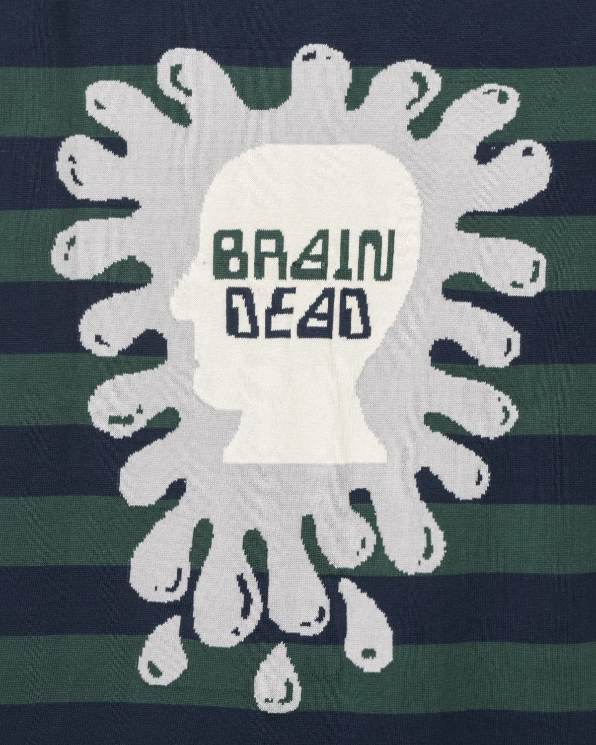 Merino Splatt Short Sleeve Stripe Sweater - Green/Blue