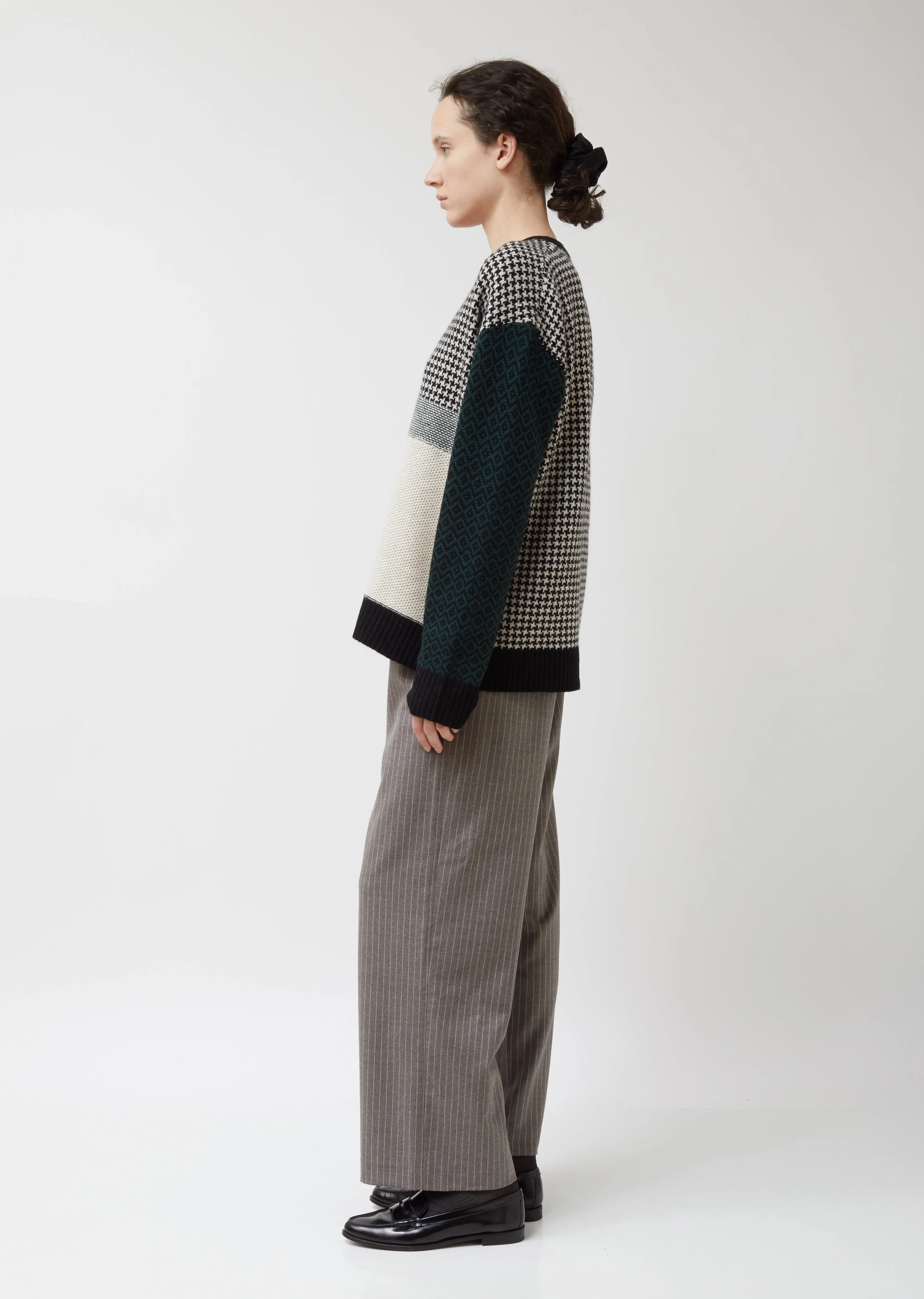 Merino Wool Combo Cardigan
