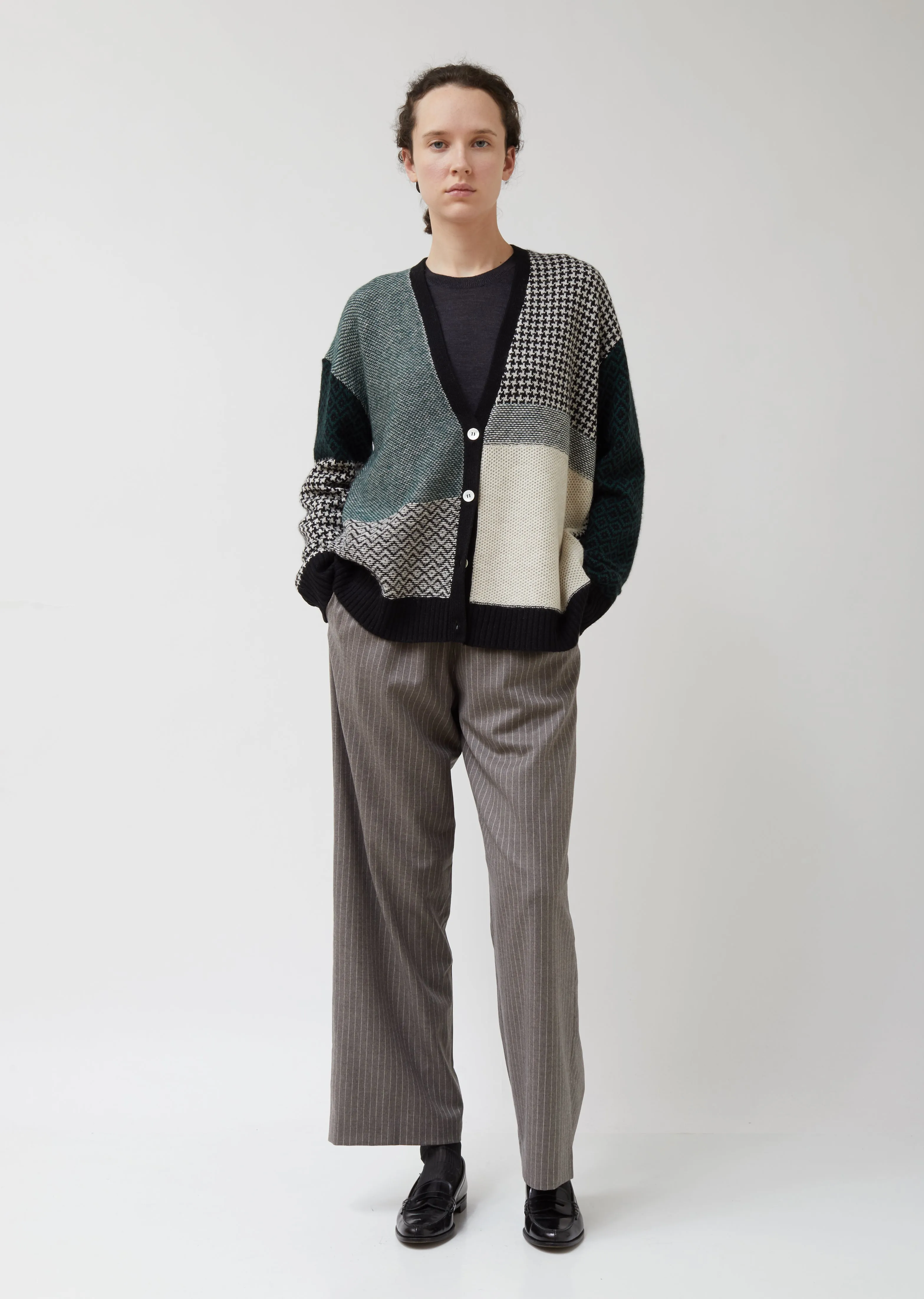Merino Wool Combo Cardigan