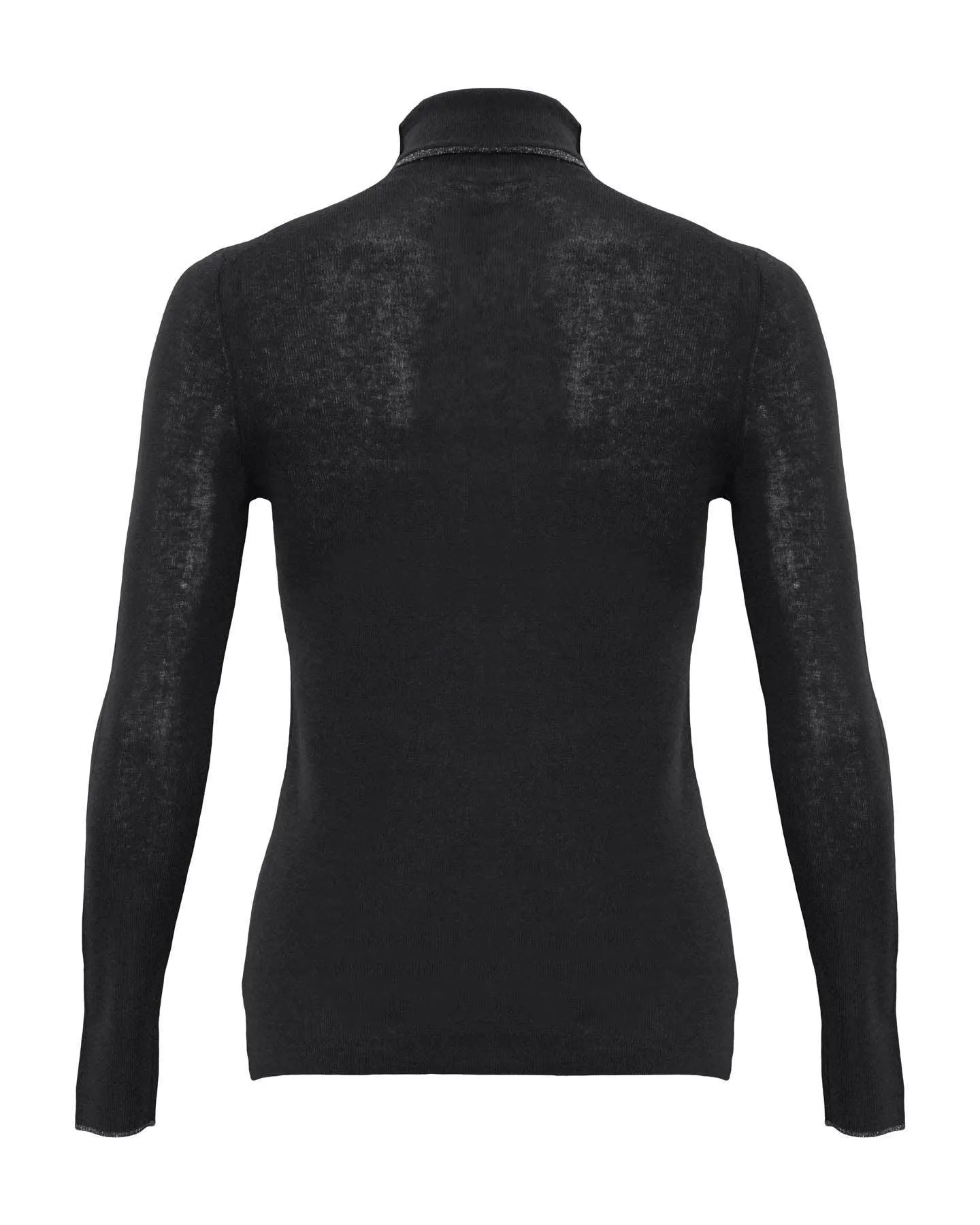 Metallic Trim Wool Blend Pullover