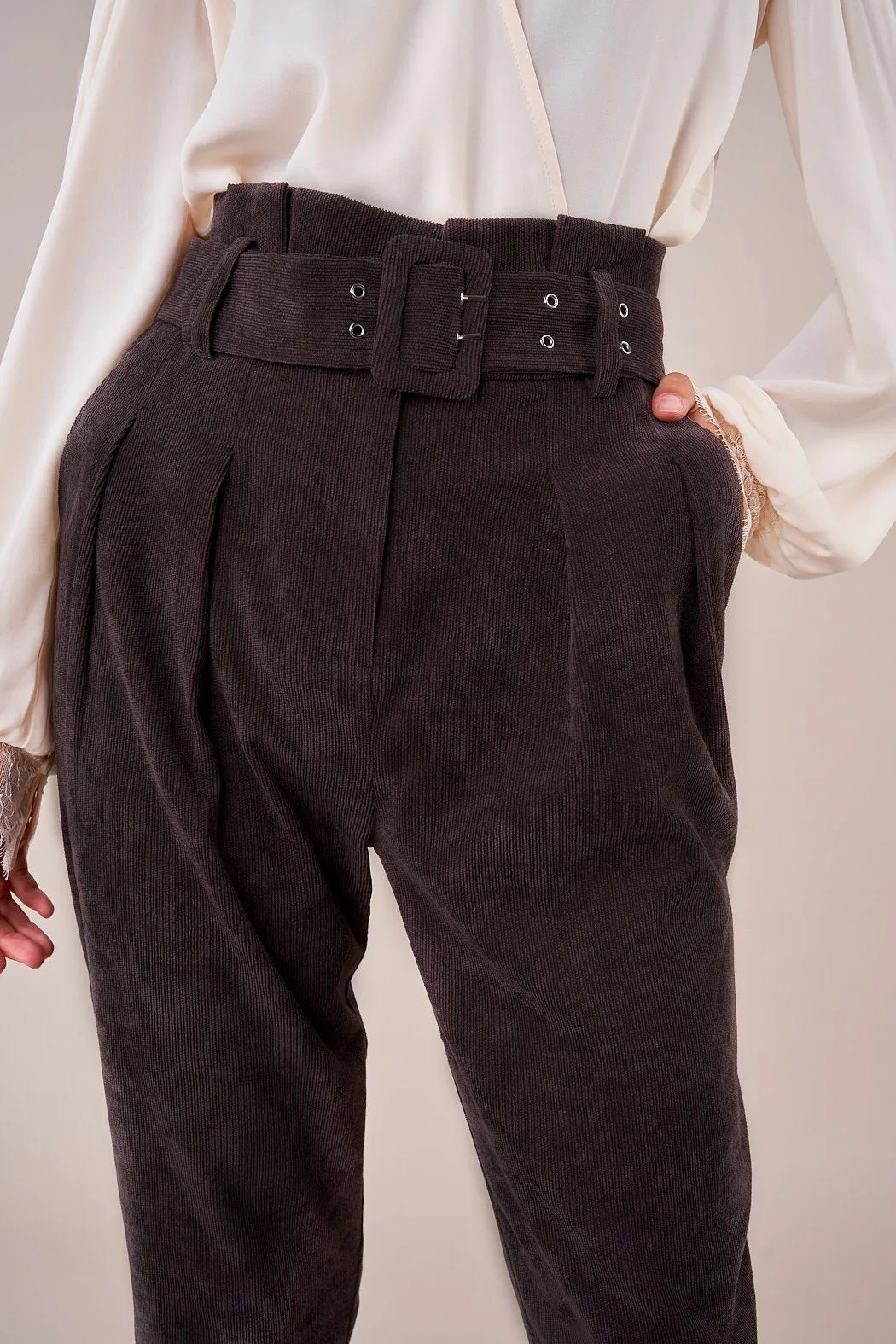 Mickie High Waisted Corduroy Pants