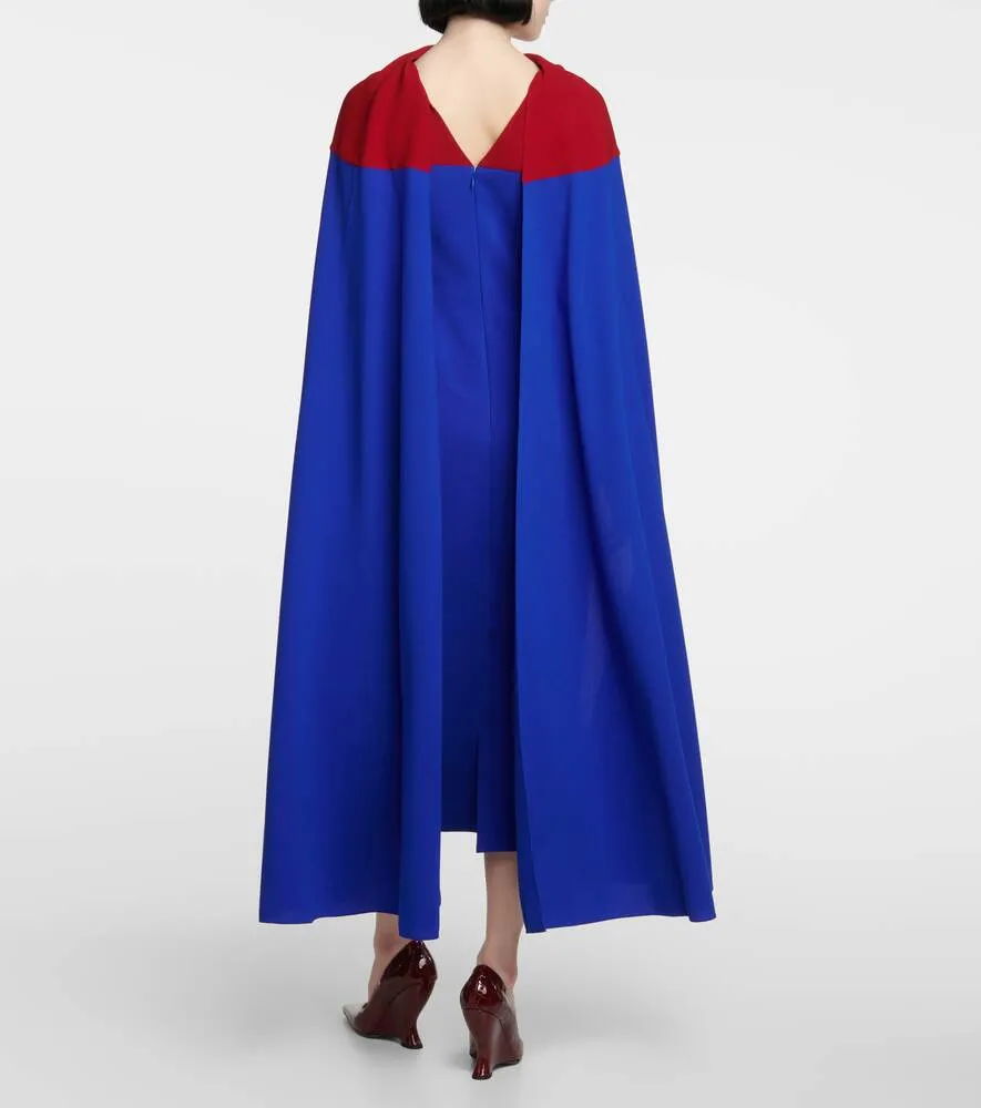 Midi dress Elina with cape ROKSANDA, blue