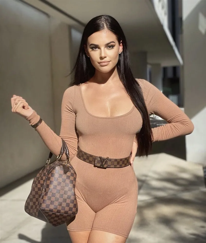 Mocha Ribbed Knit Round Neck Long Sleeves Romper