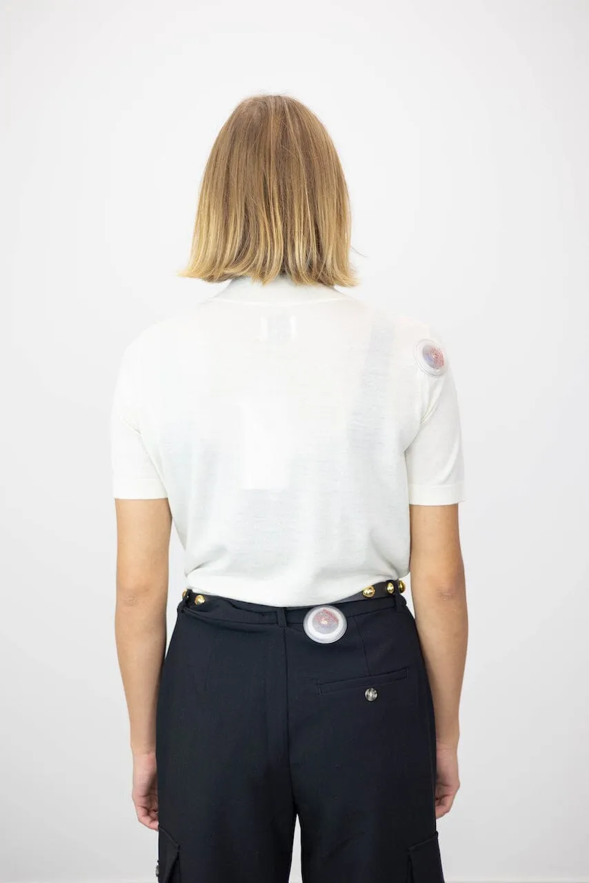 MONIQUE SHORT SLEEVES SWEATER IN IVORY