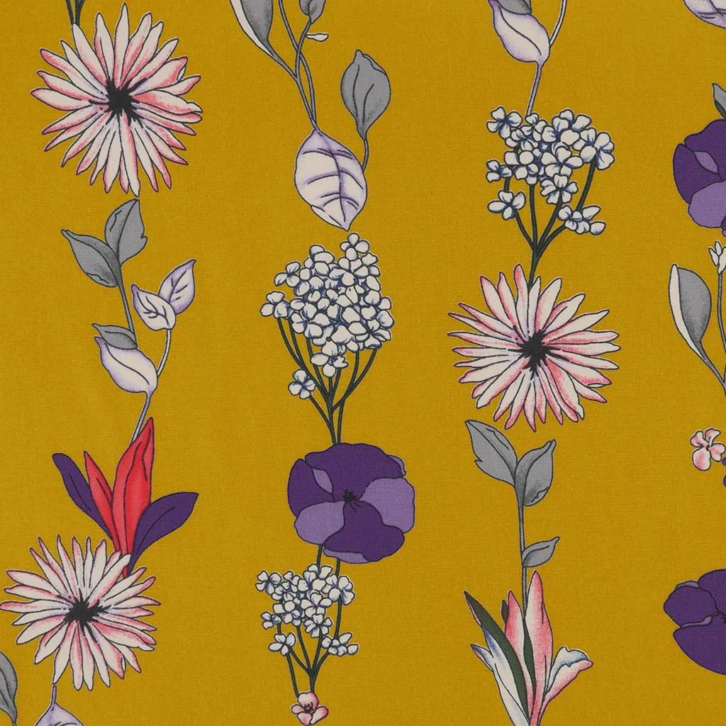 Monroe - Amber Yellow, Garland Woven Crepe Fabric