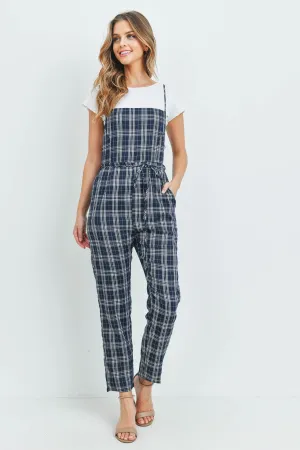NAVY CHECKERED JUMPSUIT 3-2-1