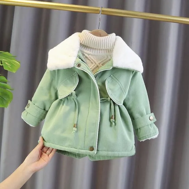 new Baby Girl Boy winter Spring Autumn Plush Coats Jackets Fashion cotton down Kids Children Overwear Clothes