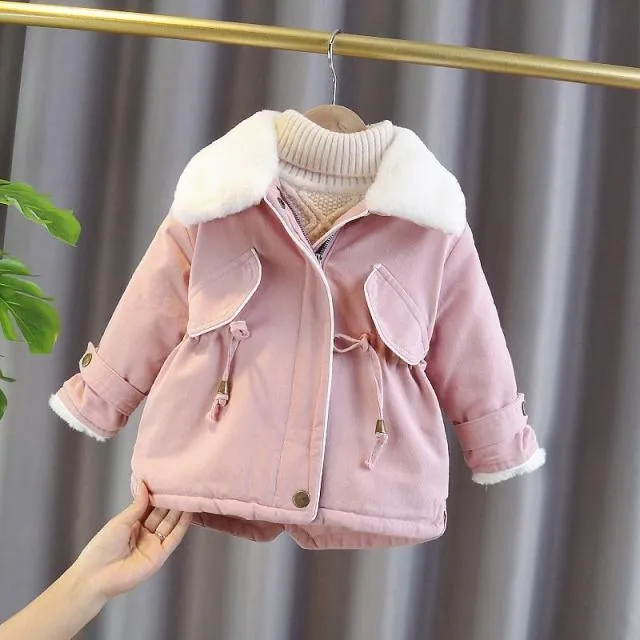 new Baby Girl Boy winter Spring Autumn Plush Coats Jackets Fashion cotton down Kids Children Overwear Clothes