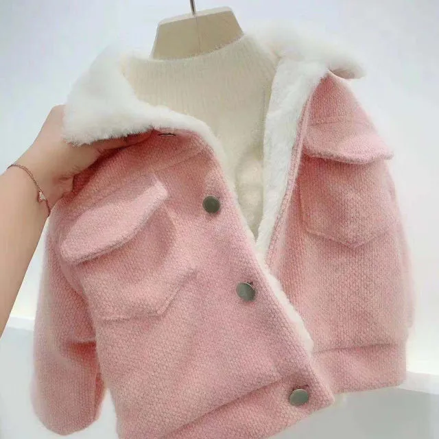new Baby Girl Boy winter Spring Autumn Plush Coats Jackets Fashion cotton down Kids Children Overwear Clothes