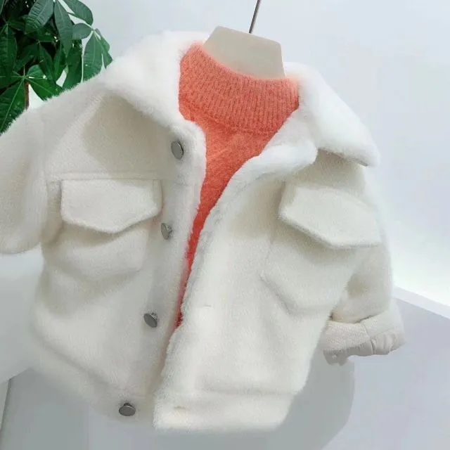 new Baby Girl Boy winter Spring Autumn Plush Coats Jackets Fashion cotton down Kids Children Overwear Clothes