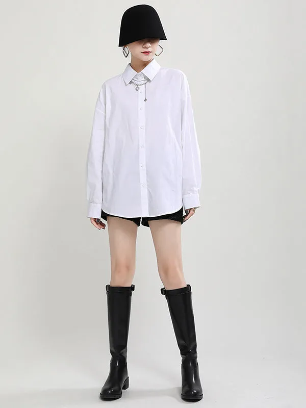 Original Two Pieces Irregularity Vest  Blouse Tops