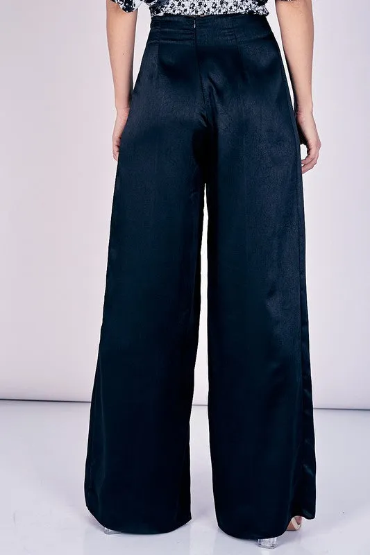 Overlapping Wide Leg Pants