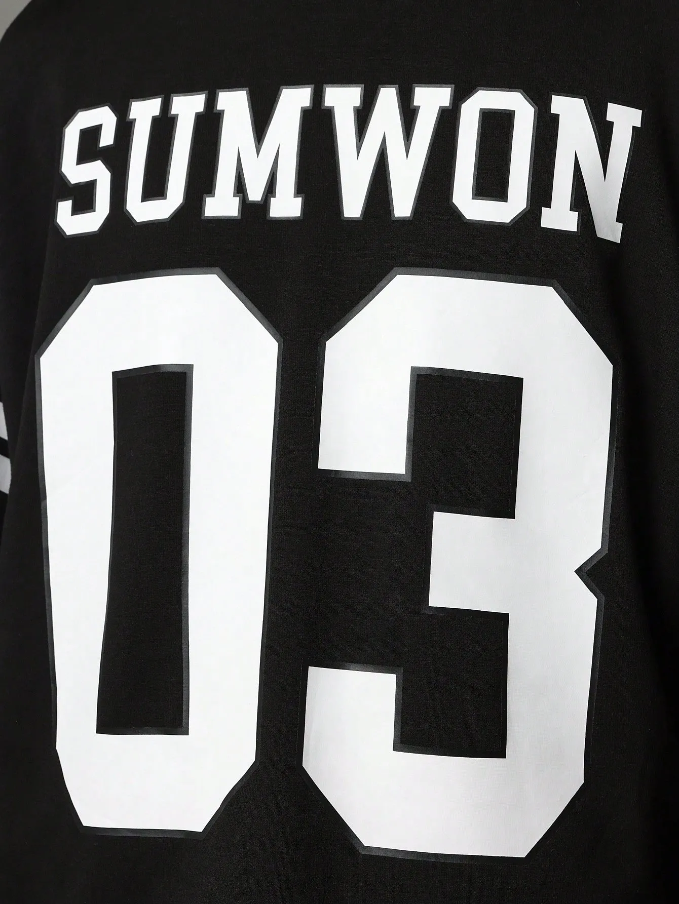 Oversized Elbow Sleeve Double Layer Jersey Tee With Graphic Print