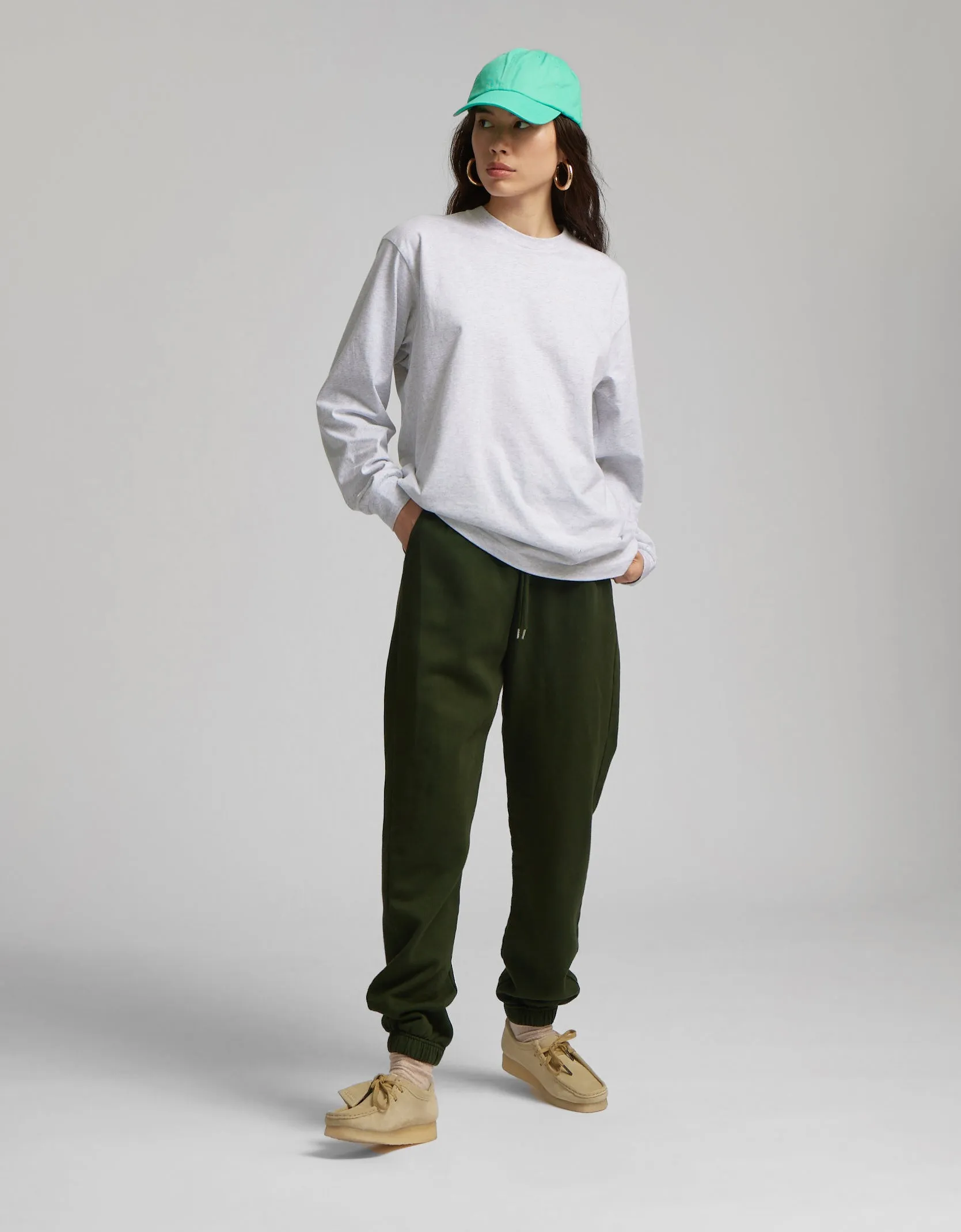 Oversized Organic LS T-shirt - Storm Grey