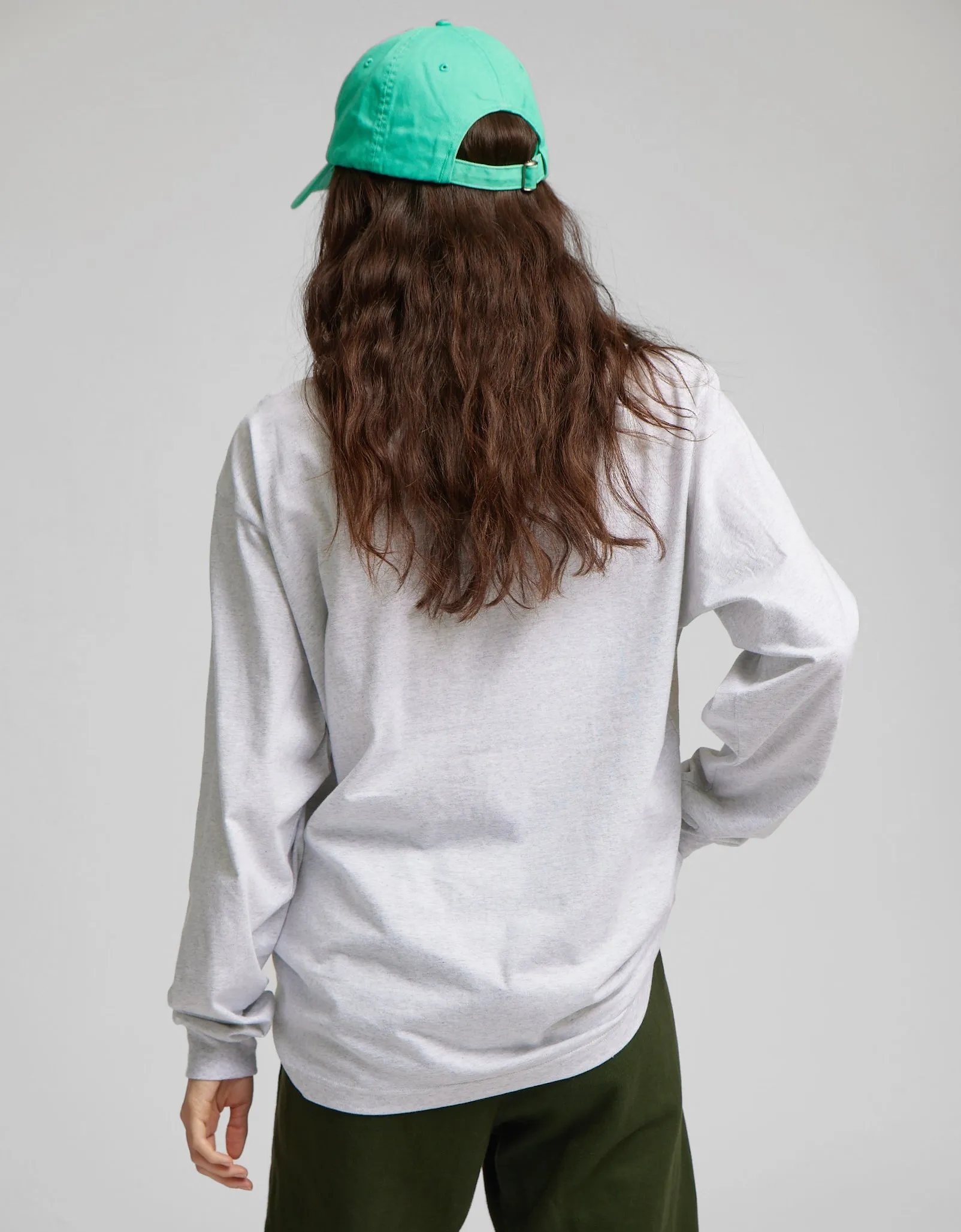 Oversized Organic LS T-shirt - Storm Grey