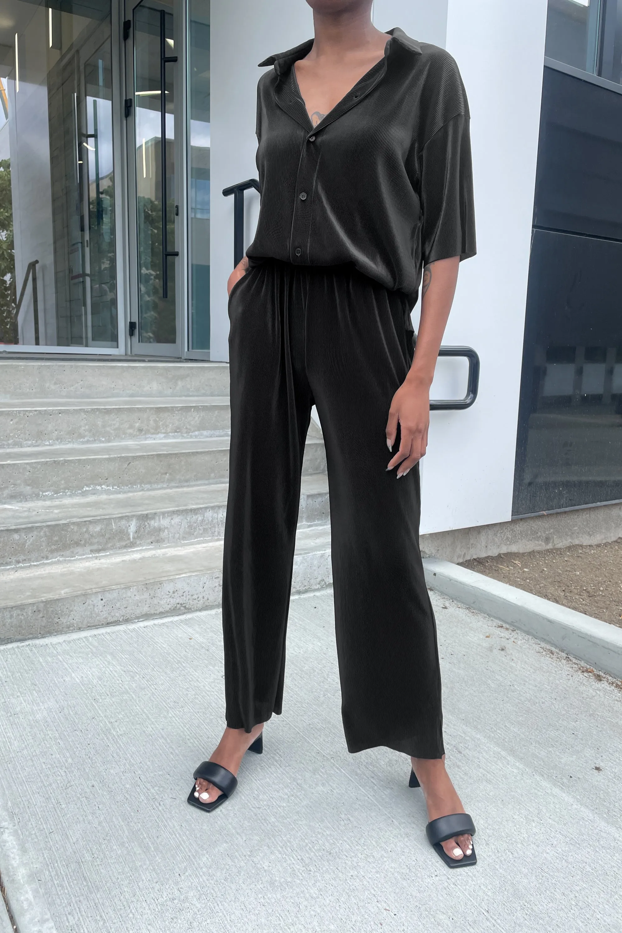 PLEATED JUMPSUIT