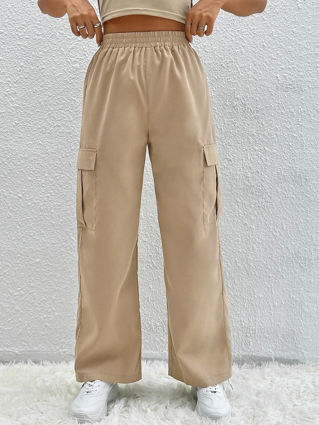 Pocket Side Button  Denim Cargo Pant