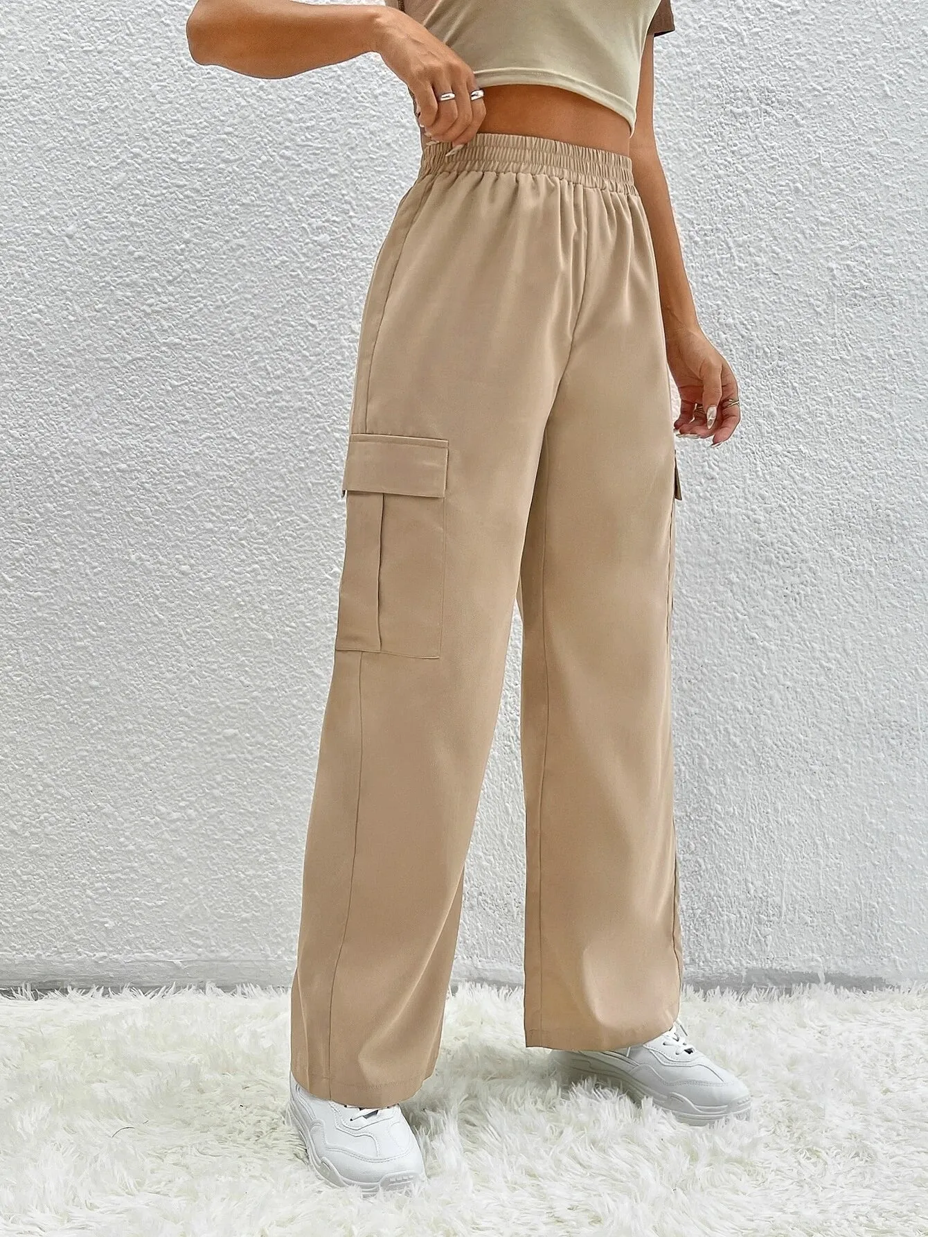 Pocket Side Button  Denim Cargo Pant