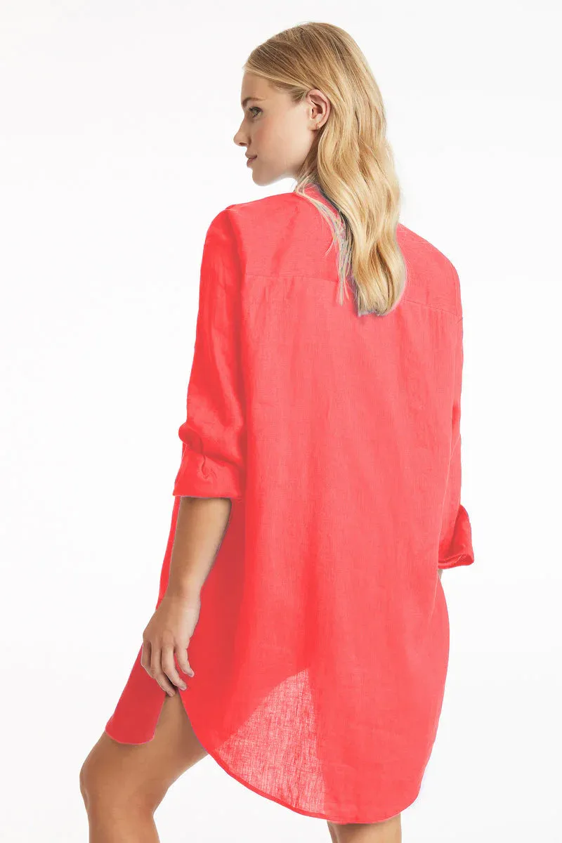 RESORT LINEN COVER UP