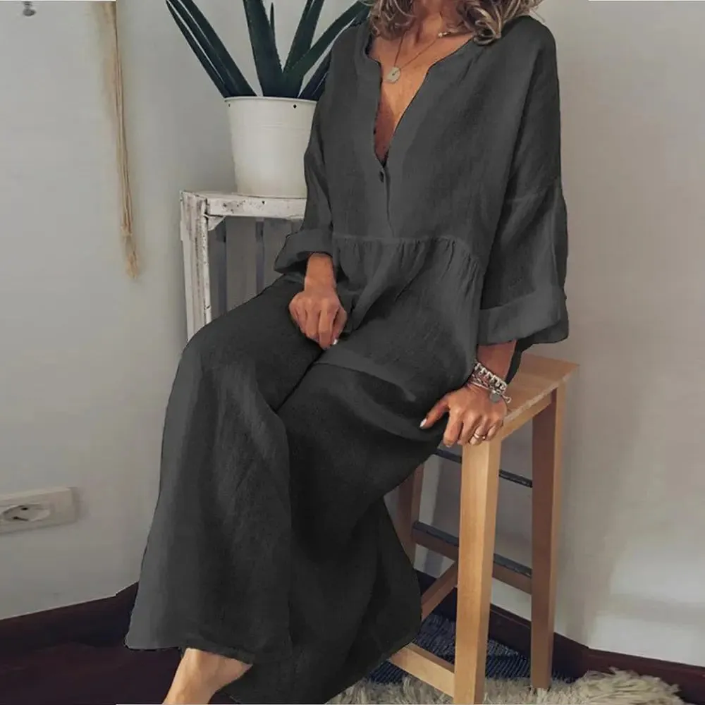 Resort Vibes Cotton Linen Dress
