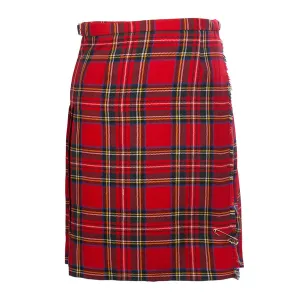 ROYAL STEWART TARTAN LADIES KNEE LENGTH TARTAN KILTED PLATED SKIRT