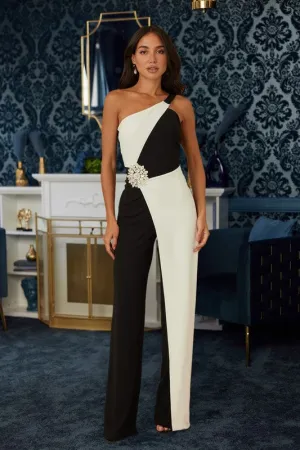 Royalty Black and White Jumpsuit