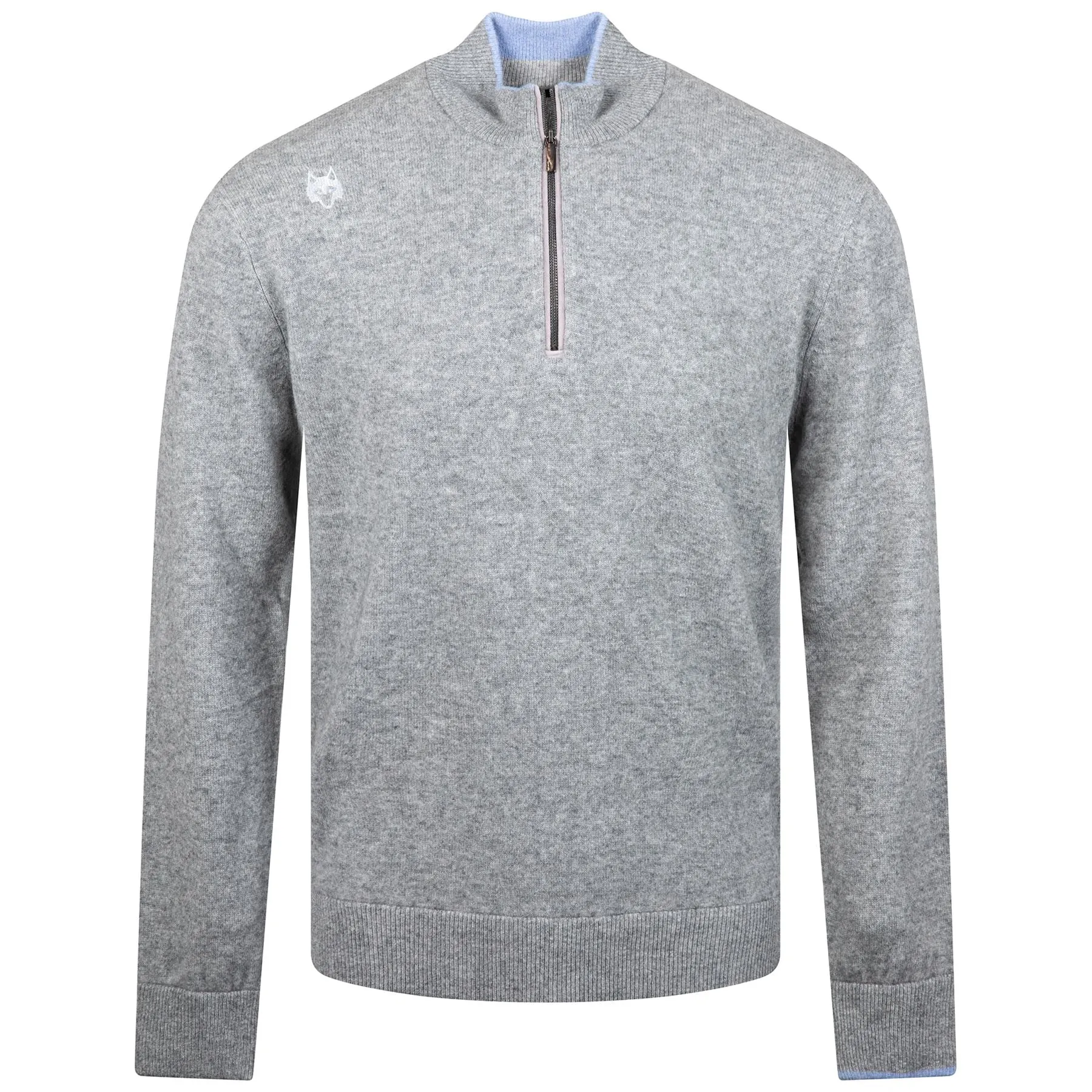 Sebonack Quarter Zip Sweater Smoke Heather - AW23