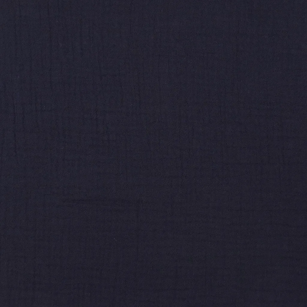 Seoni - Navy Cotton Double Gauze Woven Fabric Sample