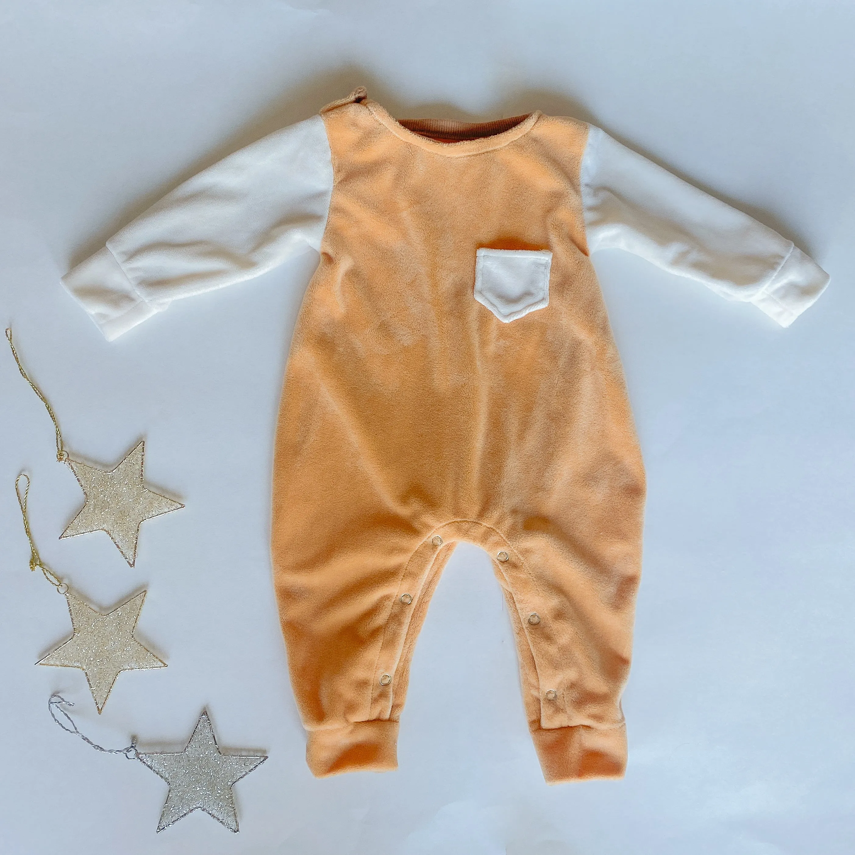 Shoulder snap romper