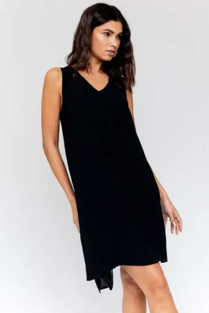 Solid Casual Sleeveless V-NeckMini Dress