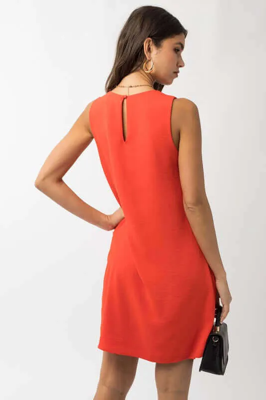 Solid Casual Sleeveless V-NeckMini Dress