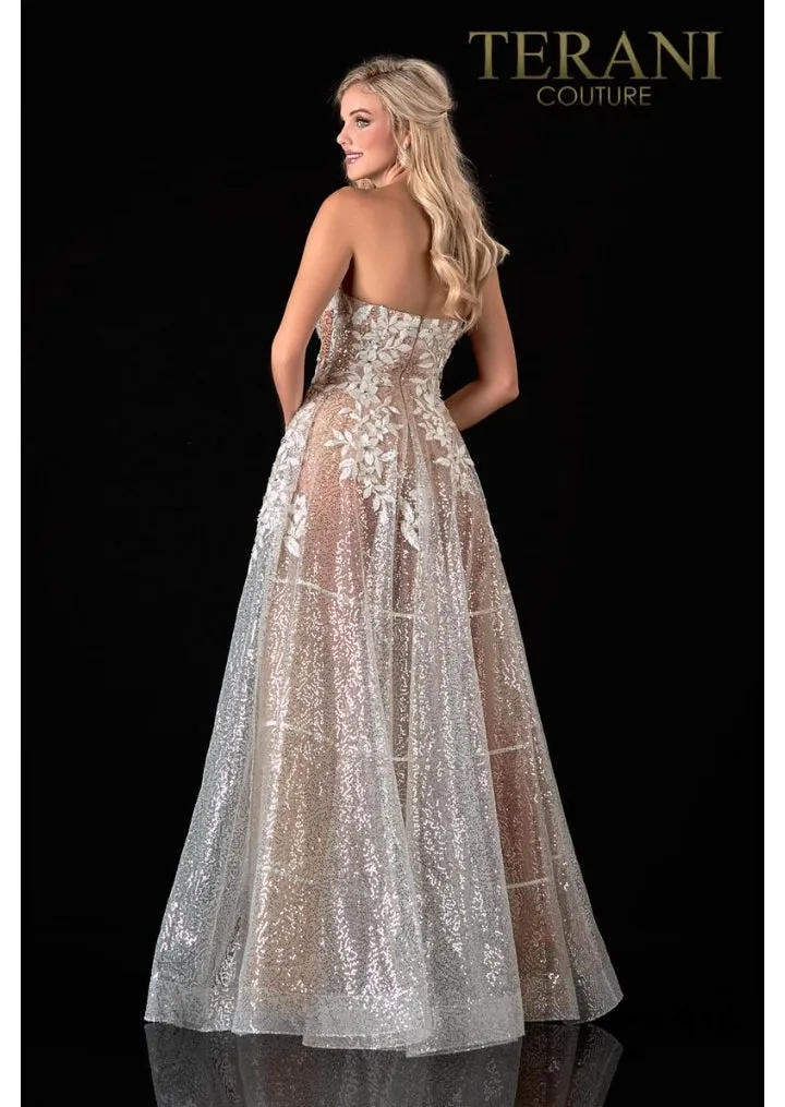 Strapless White Nude Dress – 2111P4105