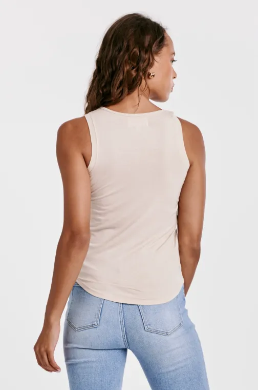 Suz Vegan Leather & Knit Tank