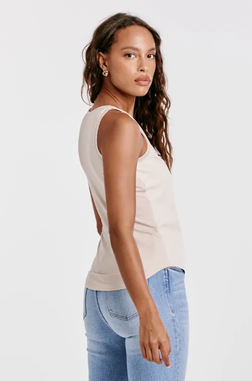 Suz Vegan Leather & Knit Tank