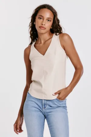 Suz Vegan Leather & Knit Tank